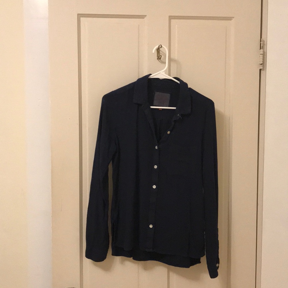 Navy blue button up
